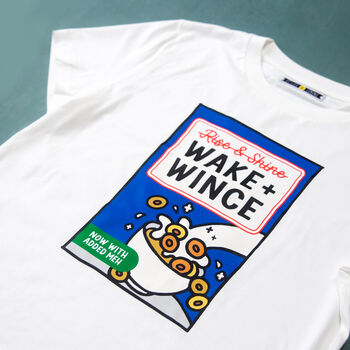 'Wake And Wince' Slogan Ladies T Shirt, 2 of 4