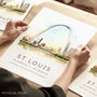 Missouri St. Louis Travel Destination Poster, thumbnail 1 of 7