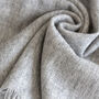 Personalised Cashmere Wool Blend Grey Scarf, thumbnail 2 of 9