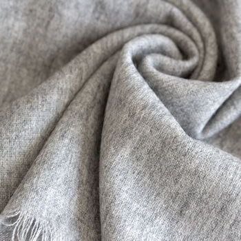 Personalised Cashmere Wool Blend Grey Scarf, 2 of 9