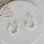 Beaded Pearl Hoop Earrings, thumbnail 1 of 8