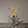 Pre Lit Gold Star Christmas Tree Topper 25 LED Battery Operated With Timer 30cm, thumbnail 1 of 3