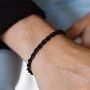 Black Chunky Rope Bracelet Adjustable Chain, thumbnail 4 of 12