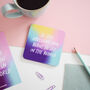 Be The Awesome In The World Motivational Coaster, thumbnail 1 of 3