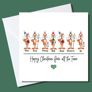 Personalised Fox Family Christmas Cards, 5 of 5