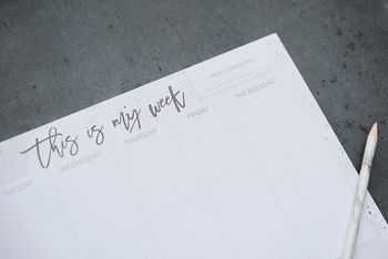 A4 Weekly Planner Desk Pad 'This Is My Week', 2 of 9