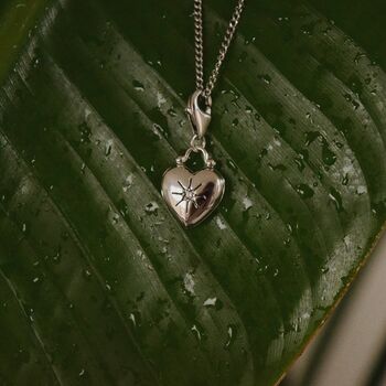 Heart Locket Pendant Gift Sterling Silver, 4 of 6