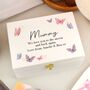 Mummy White Wooden Butterfly Keepsake Box Gift, thumbnail 1 of 4