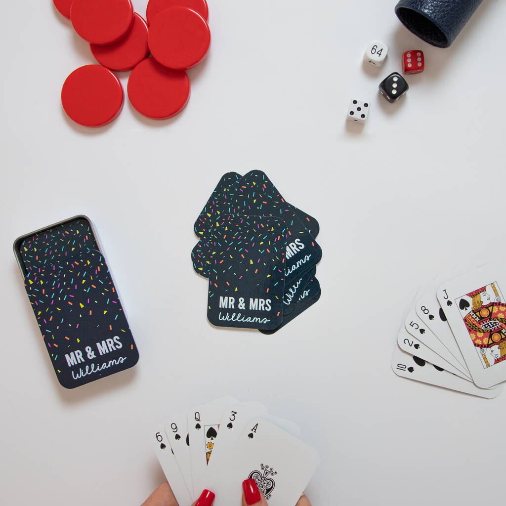Personalised Wedding Confetti Playing Cards In A Tin, 1 of 8