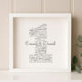 Personalised 1st Anniversary Gift Word Art Print, thumbnail 1 of 4