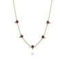 Gemstone Cleopatra Necklace Gold Plated Sterling Silver, thumbnail 10 of 12