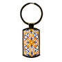 Orange Fox Flower Millefiori Handprinted Keyring, thumbnail 2 of 11
