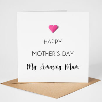 Mother's Day Card With Origami Heart, 2 of 5