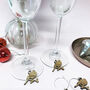 Personalised Christmas Robin Wine Glass Charms, thumbnail 1 of 12