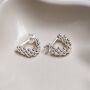 Sterling Silver Triple Swinging Bead Studs, thumbnail 2 of 6