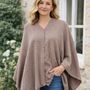 Soft Knit Button Detail Poncho, thumbnail 1 of 8