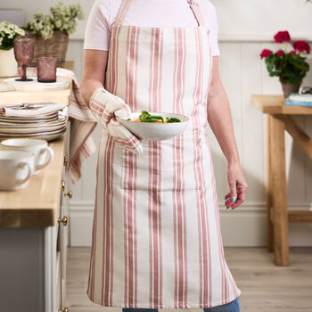 Briarwood Striped Cotton Apron, 4 of 5