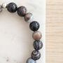 Men's Bracelet In Striped Agate And Silver, thumbnail 4 of 7