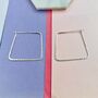 Square Hammered Sterling Silver Hoop Earrings, thumbnail 4 of 6