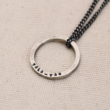 Men's Personalised Circle Pendant Necklace, 9 of 12