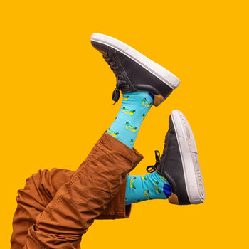Rickshaw Pattern Egyptian Cotton Men's Sock Diwali, 2 of 5