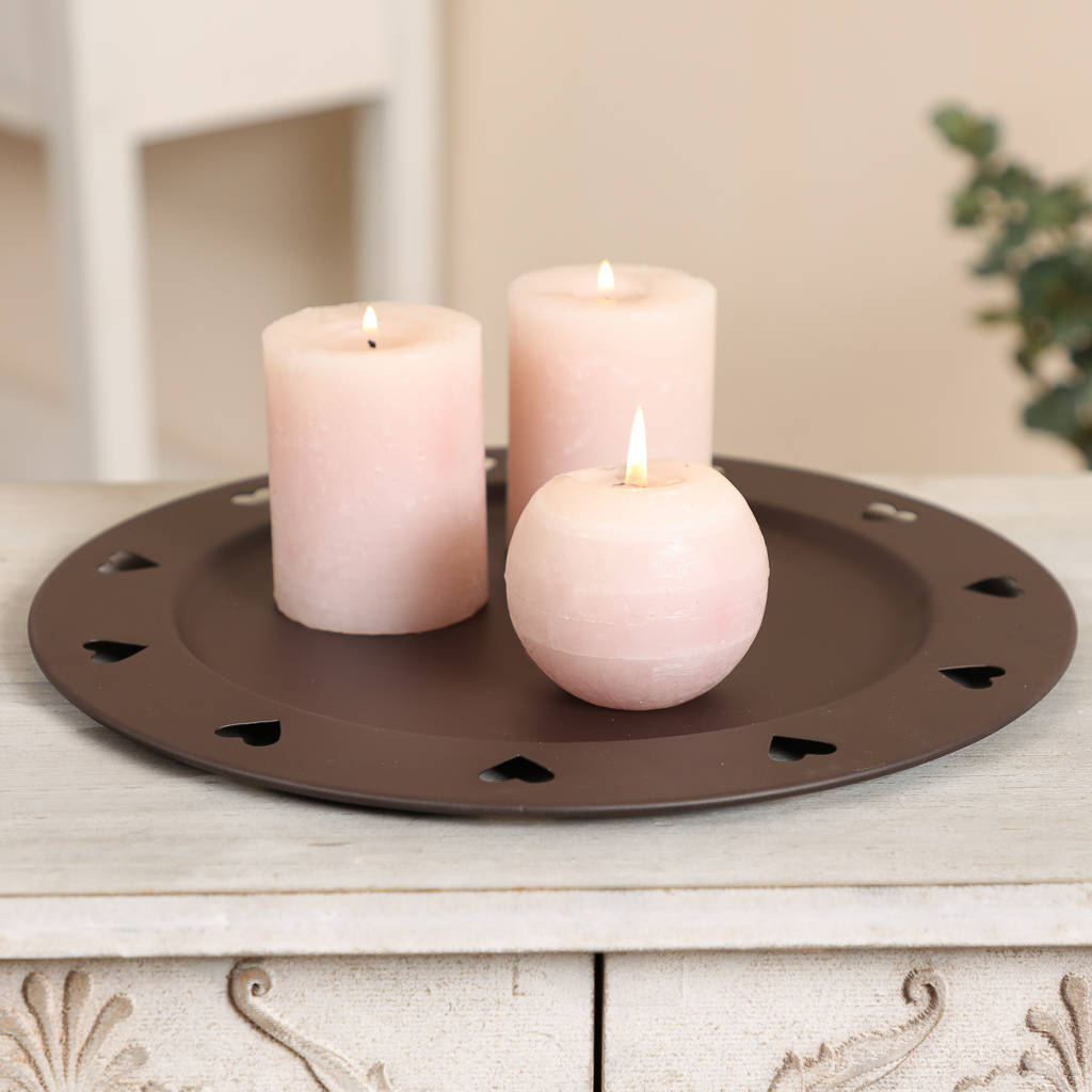 Personalised Decorative Candle Plate Holder By Dibor