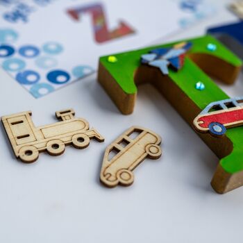 Personalised Paint Your Own Car Wooden Name, 5 of 6
