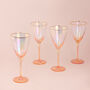 G Decor Set Of Four Lustre Hammered Wine Glasses, thumbnail 5 of 7