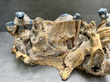 Set Of Three Swimming Turtles On Driftwood – Handmade Gift, 7 of 11
