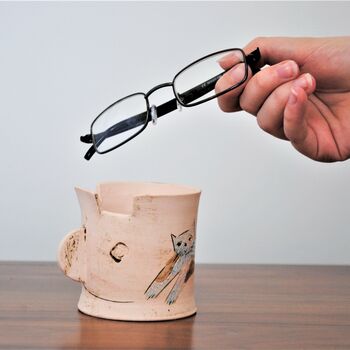 Cat Ceramic Pencil And Glasses Holder Stand, 5 of 7