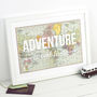 'Adventure Is Out There' World Map Poster, thumbnail 2 of 4
