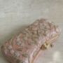 Handcrafted Raw Silk Rectangular Pink Clutch, thumbnail 4 of 8