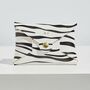 Personalised Zebra Print Leather Card + Coin Purse, thumbnail 3 of 5