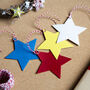 Set Of Four Leather Star Decorations/Gift Tags, thumbnail 2 of 7