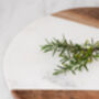 Mango Wood And White Marble Round Serving Board, thumbnail 4 of 4