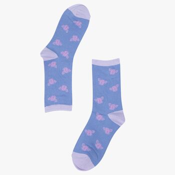 Women's Bumble Bee Bamboo Socks Lilac, 2 of 2