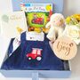 New Baby Boy Tractor Outfit Gift Box, thumbnail 1 of 7