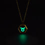 Zodiac Gold Glowing Pendant Necklace With Uv Keyring Torch, thumbnail 6 of 12