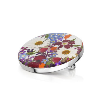 Sterling Silver Flower Moon Brooch. Five Flower Choices, 4 of 9