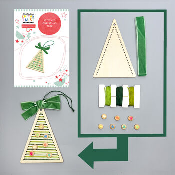 Make Your Own Stitched Christmas Tree Decoration, 2 of 5
