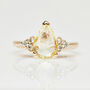 One Of A Kind Two.10ct Pear Shape Yellow Sapphire Engagement Ring, thumbnail 3 of 5