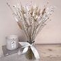 White Dried Flower Arrangement With Vase, thumbnail 1 of 2