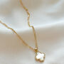 Mother Of Pearl Clover Pendant Necklace, thumbnail 1 of 3