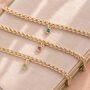 Chunky Rope Chain Birthstone Bracelet, thumbnail 5 of 9