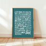 Hey Jude, Beatles Song Lyrics Wall Art, thumbnail 1 of 11