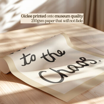Welcome To The Chaos Handwritten Print, 5 of 12
