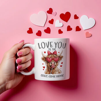 Highland Cow Love Mug, 4 of 5