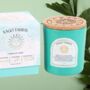 Sagittarius Scented Candle With Blue Turquoise Crystals, thumbnail 3 of 4