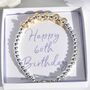 Dainty Silver Plated Milestone Birthday Decade Bracelet, thumbnail 9 of 10