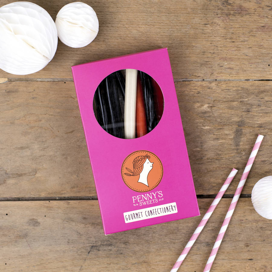 Assorted Liquorice Stick Gift Box By Ocean Blue Candy